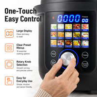 Olla a Presión Eléctrica Programable de 6L y 1000W, Olla Inteligente con Control de Presión, 15 Menús, Función Mantener Caliente, Fabricante OEM