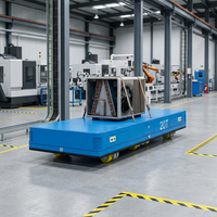 Robot AGV de transport sans conducteur à plateau plat de 20 tonnes, intelligent, à navigation magnétique, véhicule à guidage automatique