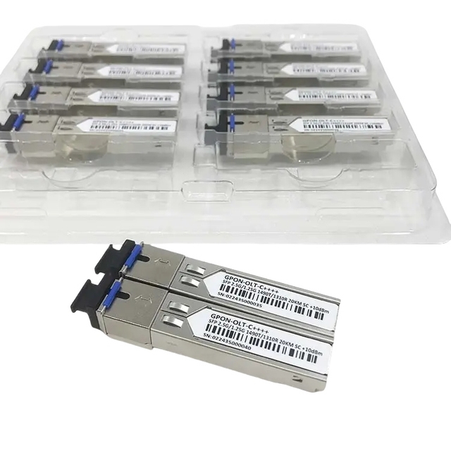 GPOW SNT-SFP Customized Fiber Optic SFP Module 1310/1550nm SC 10dbm for FTTH CATV ONT PON Use 10km Distance 10km Wavelength