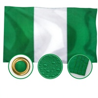 Drapeau nigérian 3x5 de qualité supérieure, double face, avec ourlet à 4 points de couture, robuste, en tissu 210D, indispensable pour l'assurance automobile et l'extérieur