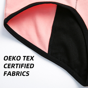 Shanhao algodón orgánico talla grande Hipster período ropa interior 4 capas lavable corte alto tejido reutilizable mujeres - Product Image 2