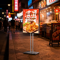 Support de menu LED lumineux pour affiches A1 A2 A3 A4 A5, panneau publicitaire éclairé sur pied
