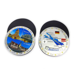 ราคาขายส่ง แม่เหล็กติดตู้เย็นแบบกำหนดเอง พิมพ์ลายฟอยล์ ขนาด 2x2 นิ้ว สำหรับใส่รูปภาพ - Product Image 1