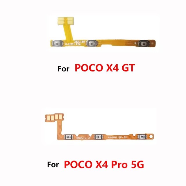 For Xiaomi Mi Poco X4 GT X4 Pro 5G Power Volume Button Flex Cable Side Key Switch ON OFF Control Button Repair Parts