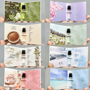 Échantillons de parfum fantaisie 1ml 2ml 3ml – Cartes en papier couché écologiques modernes avec impression et finition pop-up mate vernie - Product Image 6