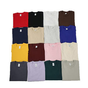 เสื้อยืดผู้ชายผ้าฝ้ายเรียบ แขนสั้น คอกลม ทรงปกติ สีพื้น ผ้าถักลำลอง - Product Image 3