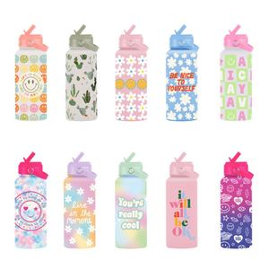 Botella de Agua Deportiva Personalizada de Acero Inoxidable, Gran Capacidad de 1L, Doble Pared, Aislada al Vacío, Ecológica, Portátil, con Pajita - Product Image 6