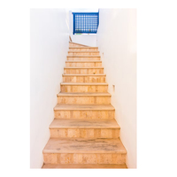 Escaliers décoratifs intérieurs modernes en marbre fini à la main, élégants et durables, garantie de plus de 5 ans, pour villas de luxe, hôtels, appartements, entrées