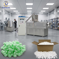 Ligne de production de mousse d'amidon de maïs biodégradable industrielle, machine de fabrication d'amidon pour emballages en forme d'arachides