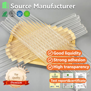 11mm séchage rapide EVA Silicone colle chaude bâtons salle de bain adhérence 100% colle claire <span class=keywords><strong>pistolet</strong></span> bâtons emballage papier caoutchouc métal verre bois - Product Image 2