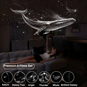 Galaxy Starry Sky Night <strong>Light</strong> <strong>Projector</strong>, 2-in-1 Portable with 12/6/24 Projection Films, 360&deg; Adjustable Brightness Night <strong>Light</strong> - Product Image 2