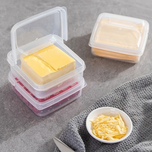 Modern Transparent Cheese Storage <b>Container</b> Set Eco-Friendly Clear Plastic Kitchen Refrigerator Accessory with Lid and Handle - Product Image 4