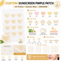 Nouveauté : Patch anti-acné hydrocolloïde invisible UPF50+ personnalisé, protection solaire, végétalien, biologique, sans cruauté, pour tous types de peau