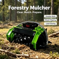 Débroussailleuse forestière haute performance montée sur excavatrice avec moteur hydraulique pour l'élimination des arbres et le défrichement des arbustes