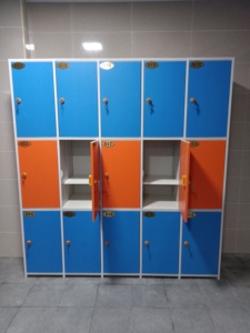 JMDS-105 pvc एब्स प्लास्टिक लॉकर कैबिनेट 5 दरवाजे/कॉलम 3-5 कॉलम एक यूनिट स्विमिंग पूल स्पा स्कूल के लिए अनुकूलन लॉक - Product Image 2