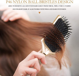 Fabricantes Peine de plástico Logotipo de nailon Peluquero personalizado Extensión flexible Peluca rizada húmeda <span class=keywords><strong>Cepillo</strong></span> <span class=keywords><strong>para</strong></span> desenredar el cabello <span class=keywords><strong>Denman</strong></span> - Product Image 5