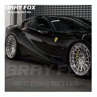GRAYFOX Custom Deep Concave 5X120 Roue forgée en alliage poli chromé pour GMC Sierra Hummer EV Ford Maverick F150 Ram 1500 hd jeep