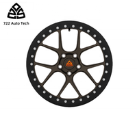 Rines Forjados 722Auto Monoblock con Diseño de Tapa Central para Autos de Pasajeros, de 18, 19, 20 y 21 Pulgadas, 5x112, 5x120, 5x130, de Aleación de Aluminio