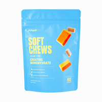 Créatine sans sucre en marque privée, délicieuses bonbons gélifiés pour la salle de sport, bonbons sportifs à mâcher, créatine monohydratée pour le sport