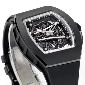 Iconic Luxury Asymmetric Black White Frame Skeletonized Automatic <b>Mechanical</b> <b>Mens</b> <b>Watch</b> Waterproof Luminous New Arrival 2026 - Product Image 3