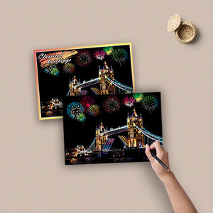 Venta directa de fábrica Scratch Off Board Scratch Colorful City Series Kids Rainbow Magic Scratch Art Painting Paper - Product Image 6