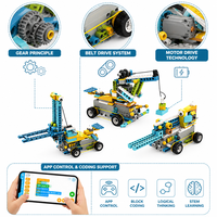 Ensemble de blocs de construction STEM personnalisés 12-en-1, 606 pièces, kit de modélisation programmable par application avec télécommande pour enfants, jouets éducatifs OEM