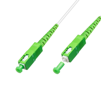 Kabel Patch Fiber Optik Fleksibel Berlapis Baja FTTMAX FTTH Simplex 9/125um OS2 LSZH Putih SC/APC Garansi 12 Bulan