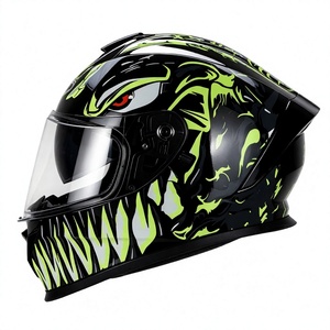 Casco Integral de Motocicleta Nuevo, Homologado por DOT, con Diseño de Aves Espejadas, Doble Visera XL, ABS, Capa de Amortiguación EPS de Alta Densidad, Desmontable - Product Image 2