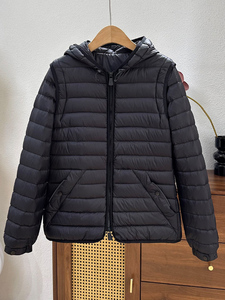 Janveny 2026 Nouvelle Veste Courte d'Hiver pour Femme Ultra Légère en Duvet de <span class=keywords><strong>Canard</strong></span> Blanc, Manteau Ample à Manches Détachables, Parka à Capuche Moelleuse - Product Image 2