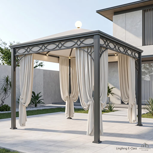 <span class=keywords><strong>Pergola</strong></span> Modulaire de Luxe en Aluminium, Écologique, Imperméable et Durable, avec Revêtement Poudré, Grande Gazebo Métallique pour Jardin - Product Image 1