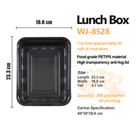 28 Boîtes Bento Rectangulaires Épaissies en PP, Compatibles Micro-ondes, pour Nouilles, Sandwichs, Sushi, Salades, Qualité Alimentaire, Écologiques, Logo Personnalisé