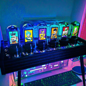 Оптовая продажа, новый стиль, часы Nixie Tube, цветные часы, настольные украшения, Креативный светодиодный Подарочный светильник - Product Image 6