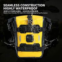 Sac de guidon de moto en PVC durable et étanche avec fixation multi-boucles pour les amateurs de moto tout-terrain, d'aventure, de camping et de voyage