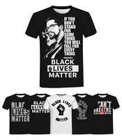 Black Lives Matter 3D-gedruckte Hemden für Männer und Frauen Kurzarm-3D-Druckhemd von Männern Ich kann George Floyd Tops nicht atmen