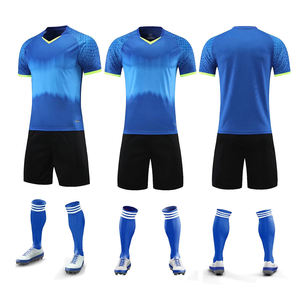 เสื้อฟุตบอลพิมพ์ลายคุณภาพดี แขนสั้น สำหรับฤดูร้อน เหมาะสำหรับทั้งชาย หญิง ผู้ใหญ่ ชุดฝึกซ้อมทีมฟุตบอล แห้งเร็วและระบายอากาศได้ดี - Product Image 1