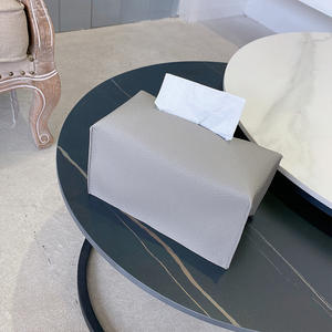 Boîte à mouchoirs en PVC de style nordique pour voiture, salon, salle de bain, avec couvercle de rangement pour mouchoirs extractibles sur le bureau - Product Image 4