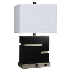 Postmodern Nordic Bedside LED <b>Table</b> <b>Lamp</b> Fabric USB Charging Desk <b>Lamp</b> with Square Fabric Reading for Room Use - Product Image 1