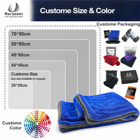 Serviette de séchage automobile en microfibre double face 1200 GSM, épaisse et sans peluches, pour le nettoyage et le detailing automobile