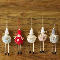 Pendentif de Noël en peluche Fille Ange avec jambes tombantes, Fée, Cœur, Étoile, Aile pour arbre de Noël, Vente en gros