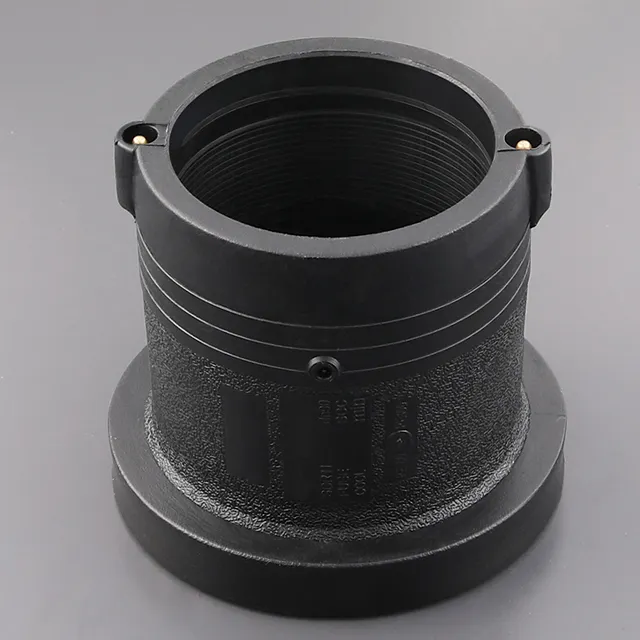 Wholesale high-quality durable black hot melt PE pipe fittings pe irrigation pipe transition fitting socket coupling