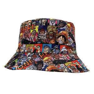 3 Designs Anime Jeu Vidéo Zoro <span class=keywords><strong>Nami</strong></span> <span class=keywords><strong>Luffy</strong></span> Cartoon Printing Anime Bucket Hat Fashion Sunhat Hip hop Chopper Sanji Fishmen Hat - Product Image 5
