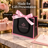 Sacs cadeaux en papier d'art de luxe personnalisés avec poignées en corde de coton et nœud en ruban pour l'emballage de boutiques, commandes en gros avec logo personnalisé