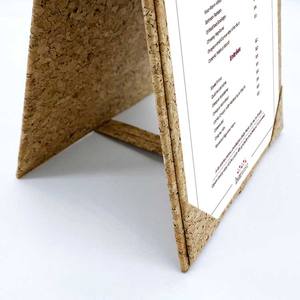 Cubierta de menú de doble cara personalizada de cuero PU del fabricante, soporte de exhibición de menú de cuero, soportes de mesa para menús - Product Image 3