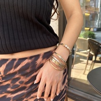 Juego de 6 Pulseras de Estilo Bohemio con Diseño de Estrella y Corazón, Brazalete Simple con Flores, Pulseras Apilables para Mujer, Joyería de Playa