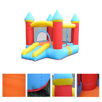 Vente flash : Aire de jeux intérieure gonflable avec toboggan et château rebondissant pour enfants, installation facile, certifié CPC
