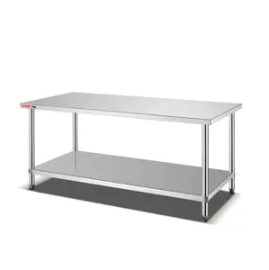 商業レストランキッチンステンレス鋼作業準備テーブル卸売工業用作業テーブルベーカリー304 SUS作業テーブル