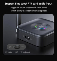 Penerima Nirkabel GR01 Adaptor Audio Bluetooth Mobil Amplifier Sistem Suara Jangkauan Jauh 50m Hubungkan 2 Perangkat