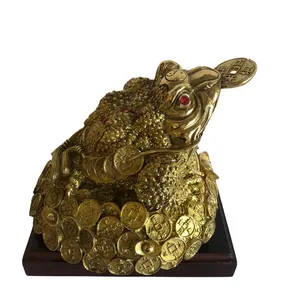 财富金蟾蜍钱蛙雕像与幸运家居装饰制造商亚洲热卖