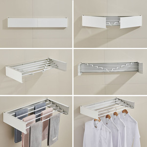 Tendedero Plegable de Pared, Tendedero Retráctil <span class=keywords><strong>para</strong></span> <span class=keywords><strong>Ropa</strong></span>, Toallero de Baño - Product Image 4