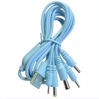 Câble de charge rapide USB DC 5 en 1 |   5 embouts (5,5 mm/4,0 mm/3,5 mm/2,5 mm/2,0 mm) |   Longueurs de 1 m 20 cm |   Utilisation d'écouteurs pour ordinateur |   Noir/Blanc